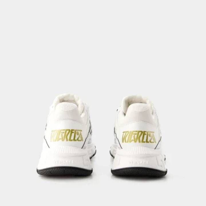 Versace Pre-owned Leather sneakers White Heren