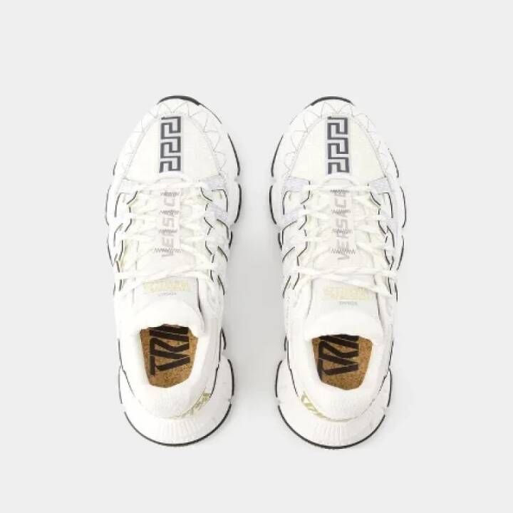 Versace Pre-owned Leather sneakers White Heren