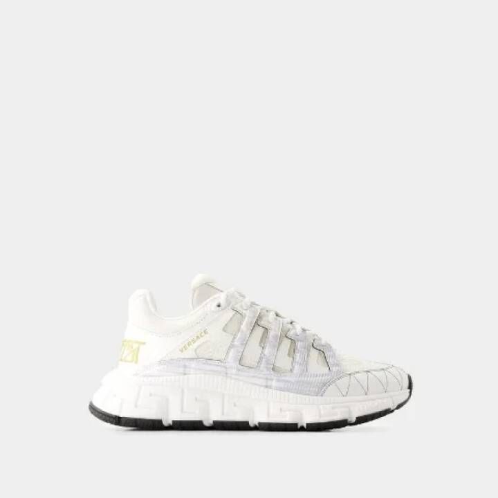 Versace Pre-owned Leather sneakers White Heren