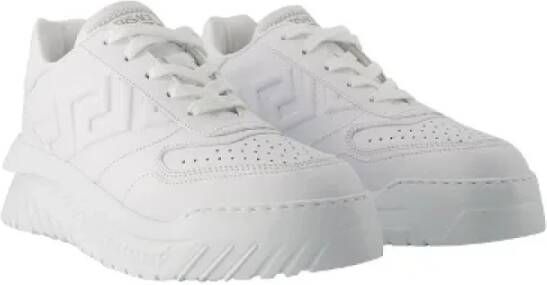 Versace Pre-owned Leather sneakers White Heren