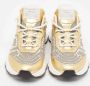 Versace Pre-owned Leather sneakers Yellow Dames - Thumbnail 3