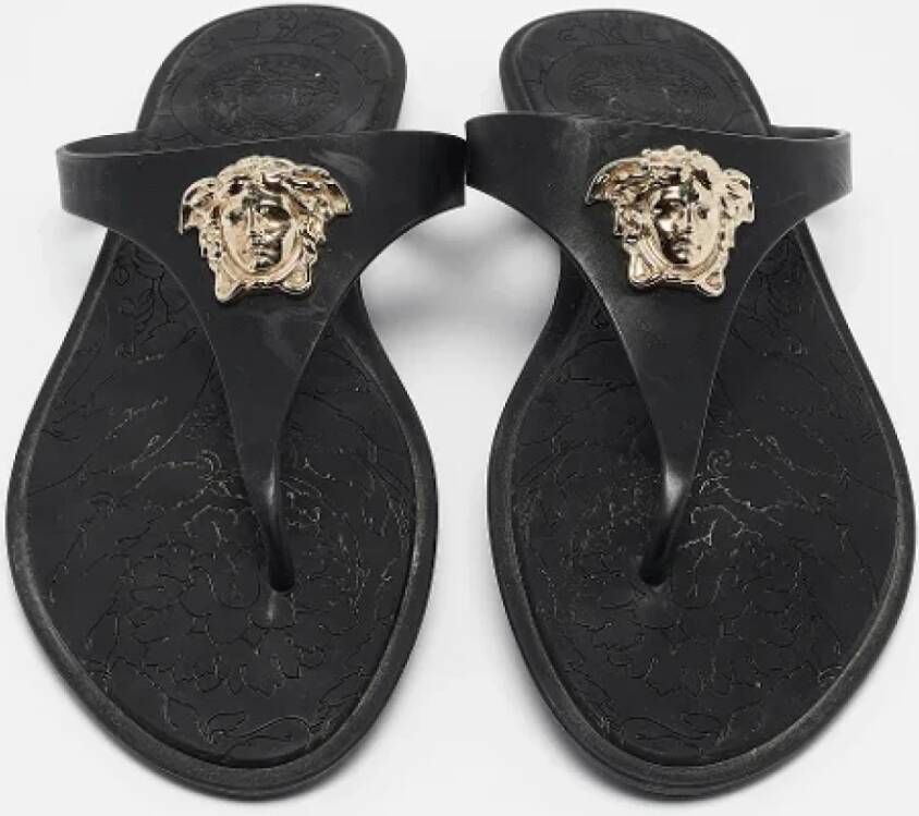 Versace Pre-owned Rubber sandals Black Dames