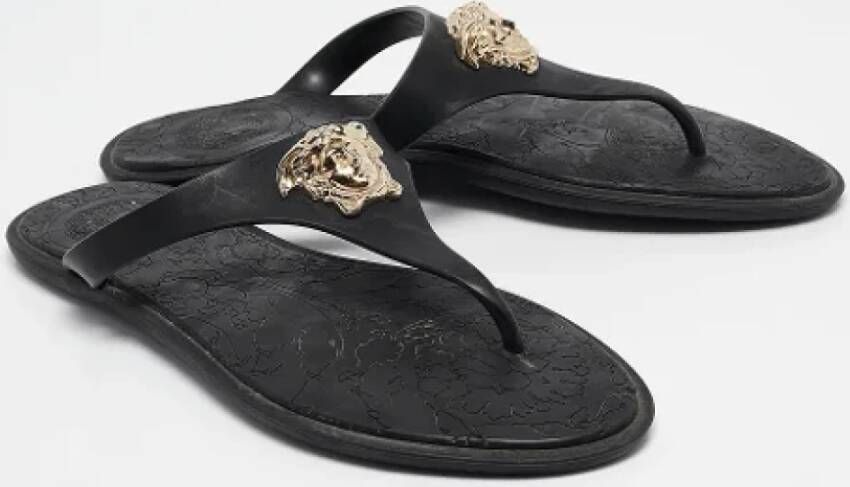 Versace Pre-owned Rubber sandals Black Dames