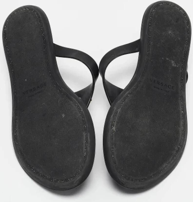 Versace Pre-owned Rubber sandals Black Dames