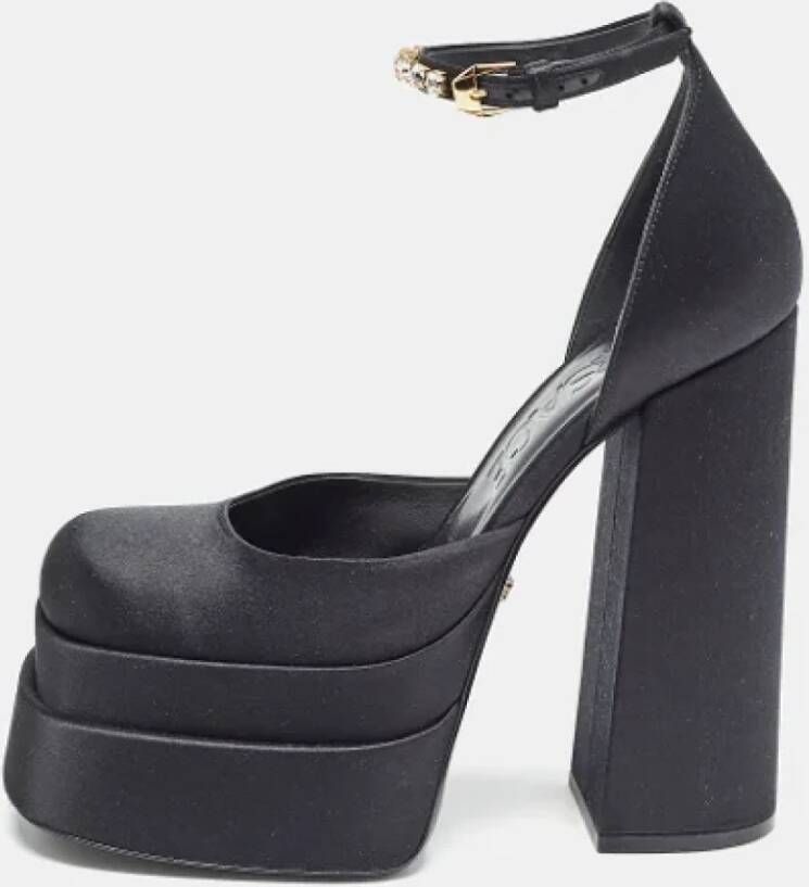 Versace Pre-owned Satin heels Black Dames