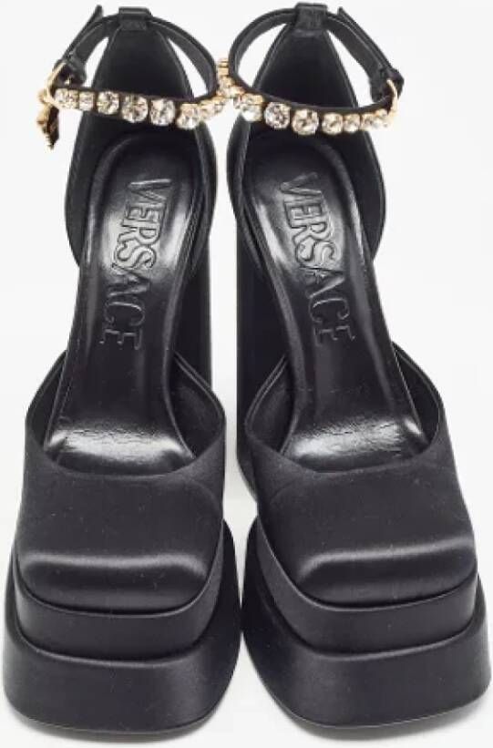 Versace Pre-owned Satin heels Black Dames