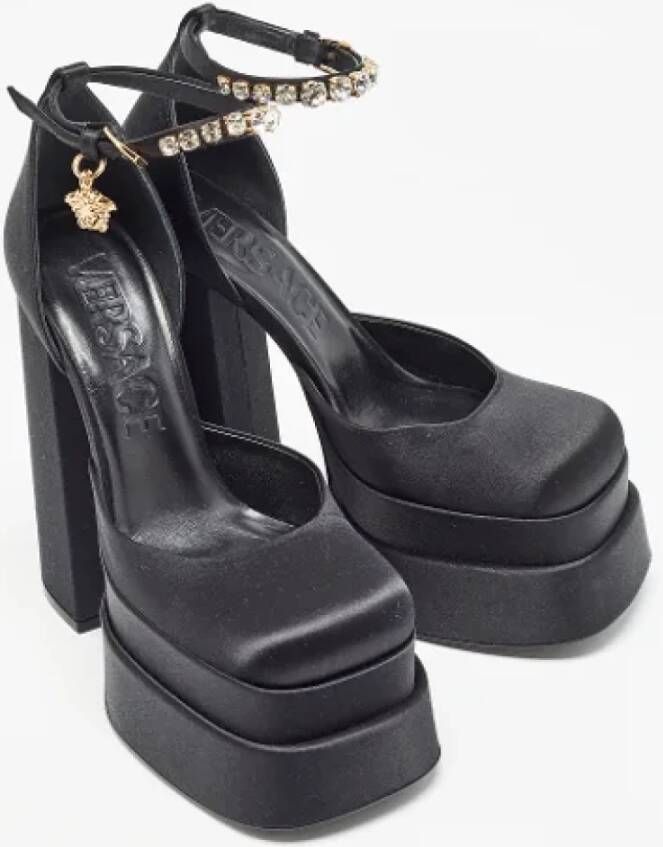 Versace Pre-owned Satin heels Black Dames