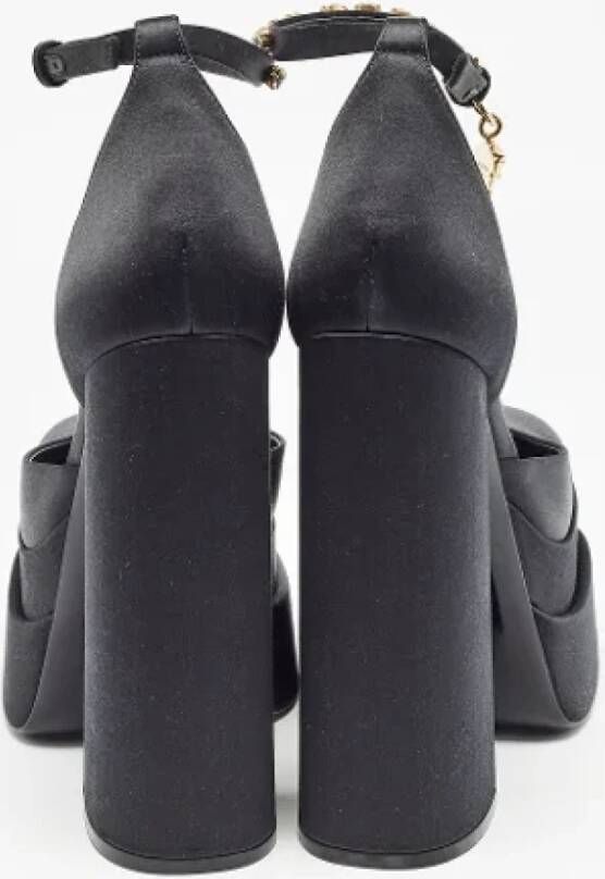 Versace Pre-owned Satin heels Black Dames