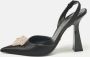 Versace Pre-owned Satin heels Black Dames - Thumbnail 2