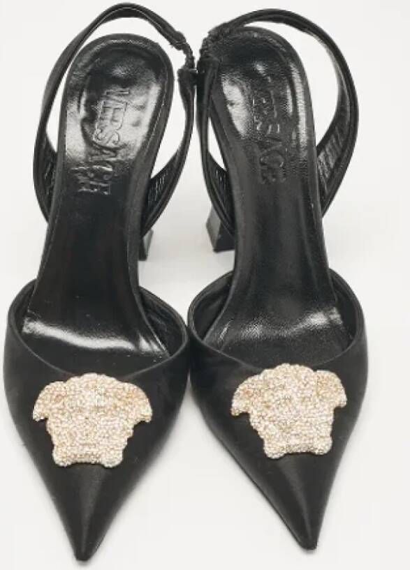 Versace Pre-owned Satin heels Black Dames