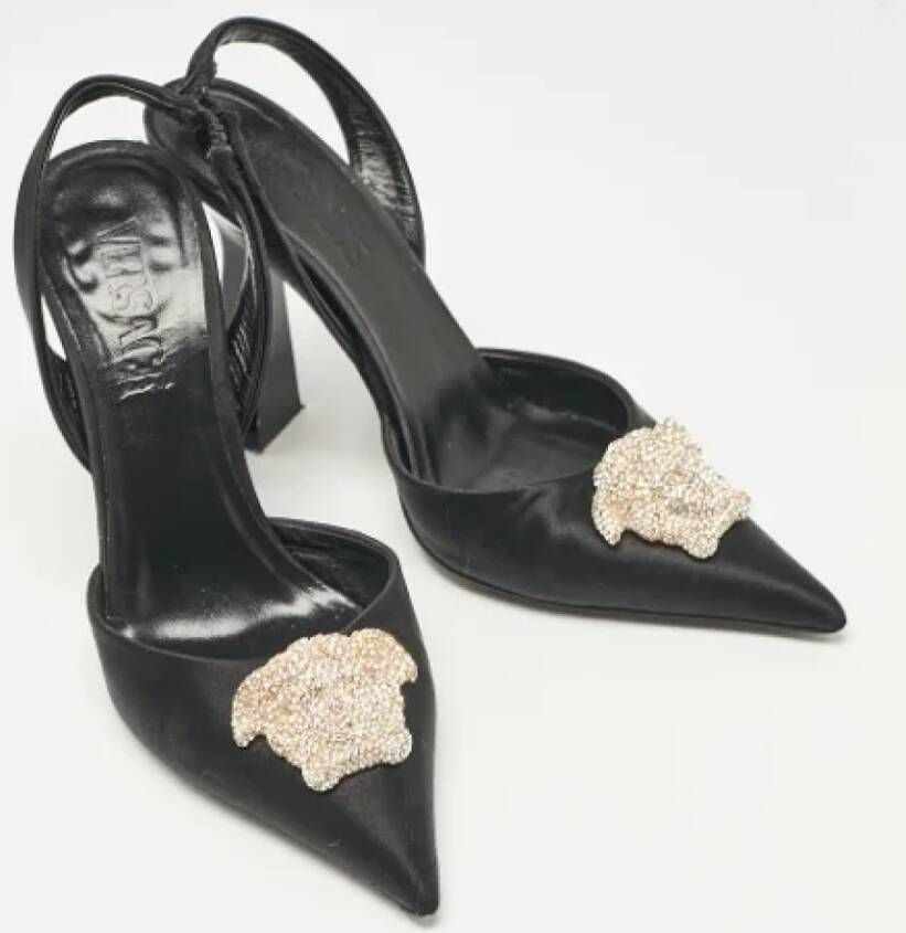 Versace Pre-owned Satin heels Black Dames