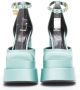 Versace Pre-owned Satin heels Blue Dames - Thumbnail 3