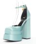 Versace Pre-owned Satin heels Blue Dames - Thumbnail 4