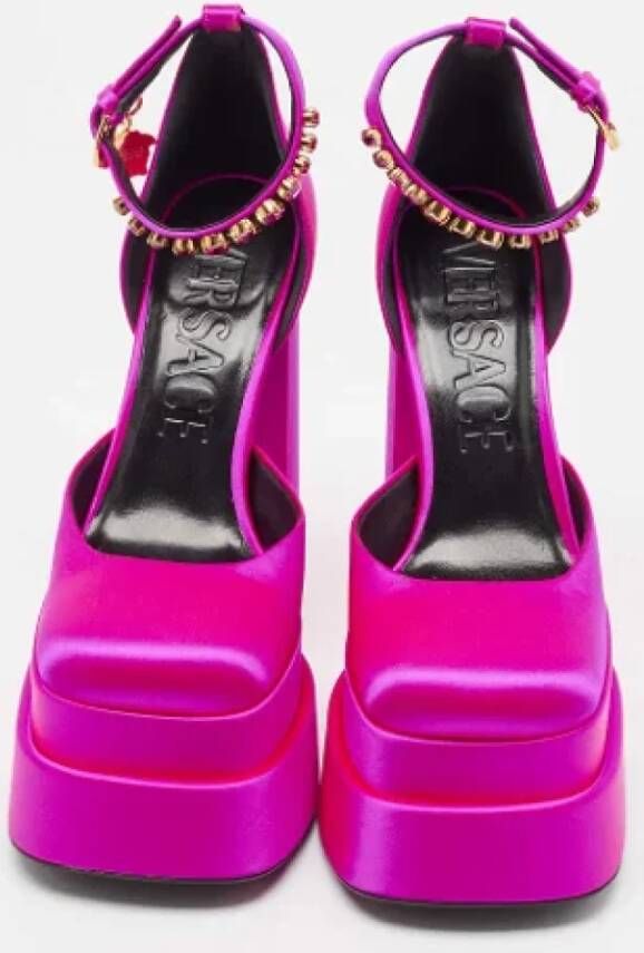 Versace Pre-owned Satin heels Purple Dames