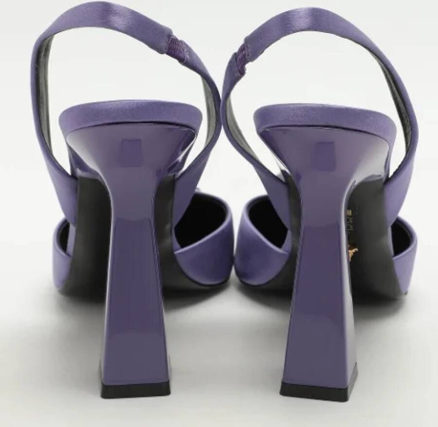 Versace Pre-owned Satin heels Purple Dames