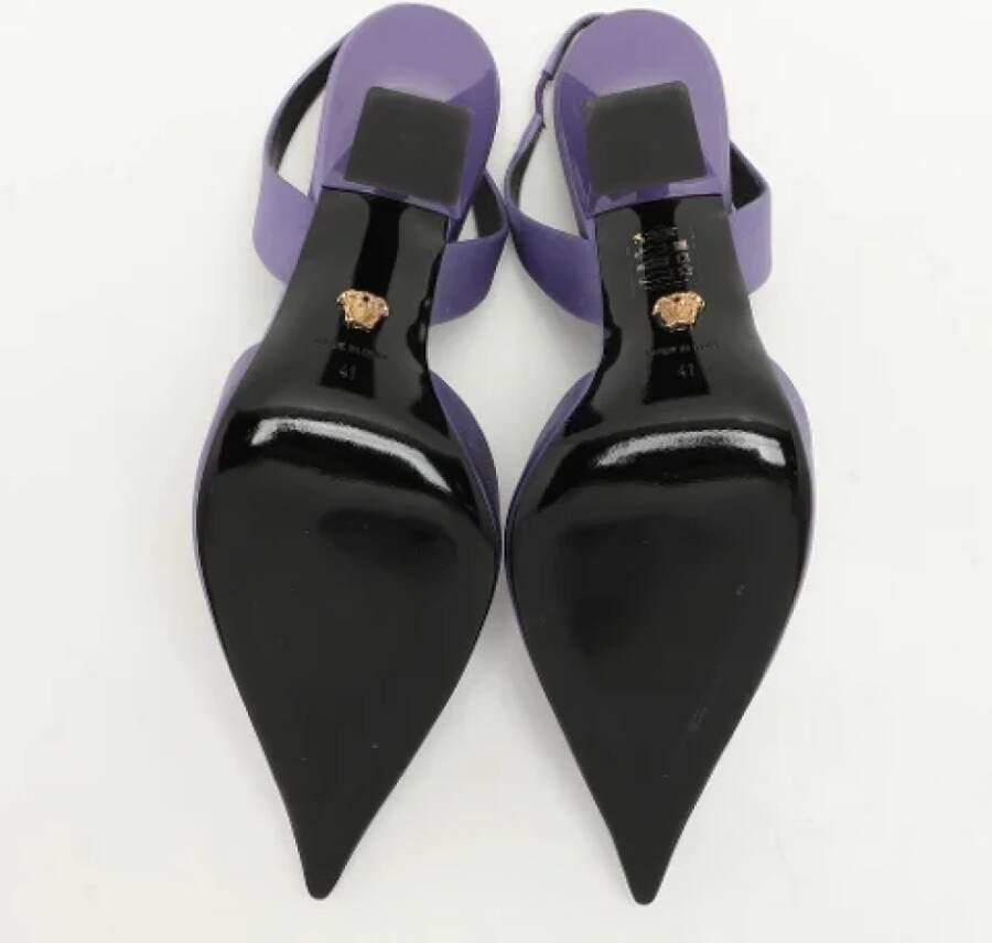 Versace Pre-owned Satin heels Purple Dames