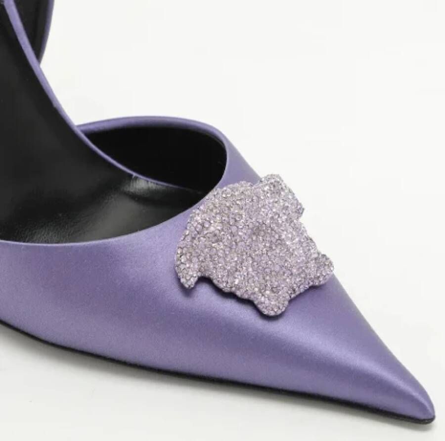 Versace Pre-owned Satin heels Purple Dames