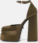 Versace Pre-owned Satin sandals Green Dames - Thumbnail 2