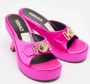 Versace Pre-owned Satin sandals Purple Dames - Thumbnail 4