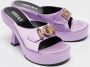 Versace Pre-owned Satin sandals Purple Dames - Thumbnail 3