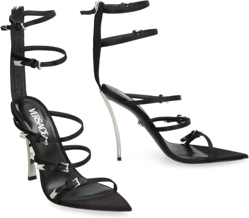 Versace Puntige Hak Sandalen Black Dames