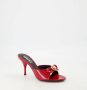 Versace Rode Lakleren Bow Hiel Muiltjes Red Dames - Thumbnail 2