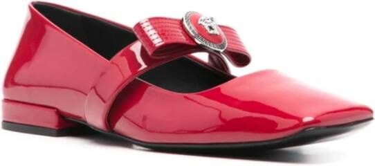 Versace Rode Lakleren Instap Schoenen Red Dames