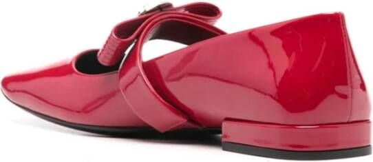 Versace Rode Lakleren Instap Schoenen Red Dames