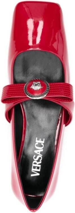 Versace Rode Lakleren Instap Schoenen Red Dames