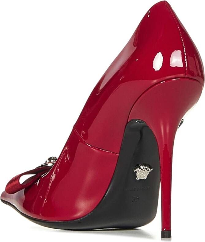 Versace Rode Lakleren Stilettohak Schoenen Red Dames