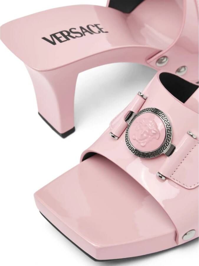 Versace Roze Hoge Hak Sandalen Pink Dames