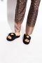 Versace Embossed Logo Platform Slides Zwart Heren - Thumbnail 2