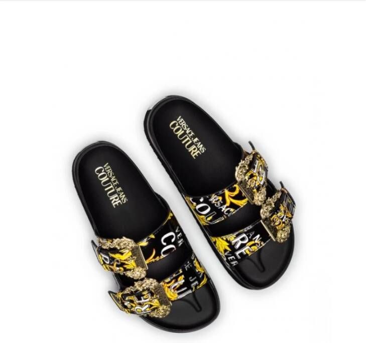 Versace Sliders Zwart Dames