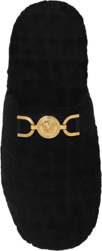 Versace Sloffen met logo Black Dames