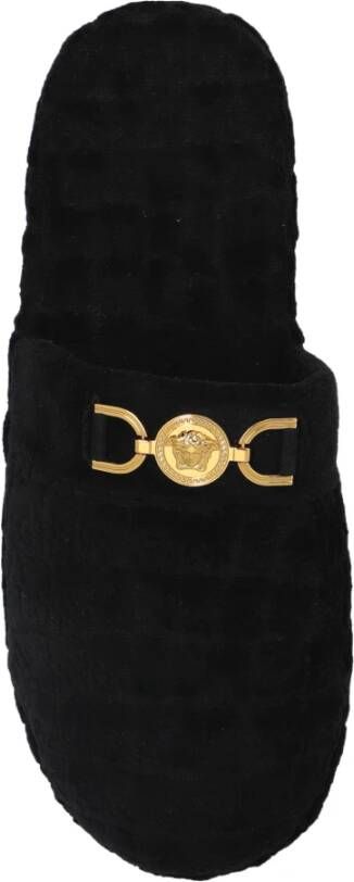 Versace Sloffen met logo Black Heren