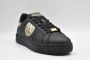 Versace Zwart en Goud Leren Court Schoenen Black Heren - Thumbnail 2