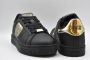 Versace Zwart en Goud Leren Court Schoenen Black Heren - Thumbnail 3