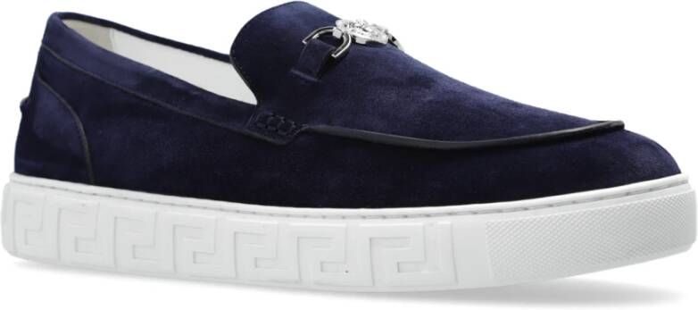 Versace Suède loafers Blue Heren