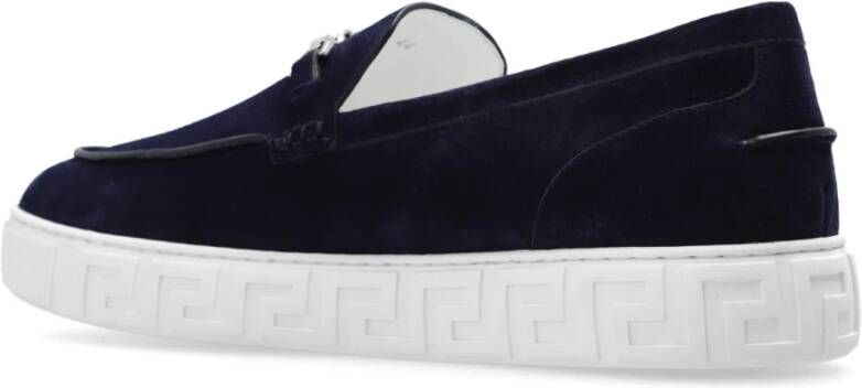 Versace Suède loafers Blue Heren