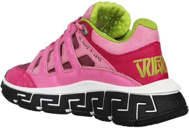 Versace Suede Low-Top Sneakers Pink Dames