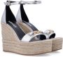 Versace Wig Espadrilles voor Vrouwen Gray Dames - Thumbnail 2