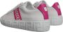 Versace Wit Roze Leren Sneakers met Logo White Heren - Thumbnail 4