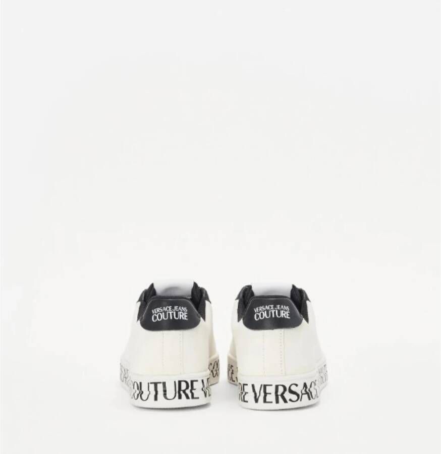 Versace Witte Lage Sneakers met Logo Motief White Heren