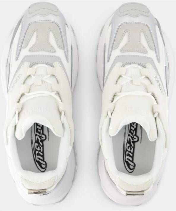 Versace Witte Leren Lage Sneakers White Heren