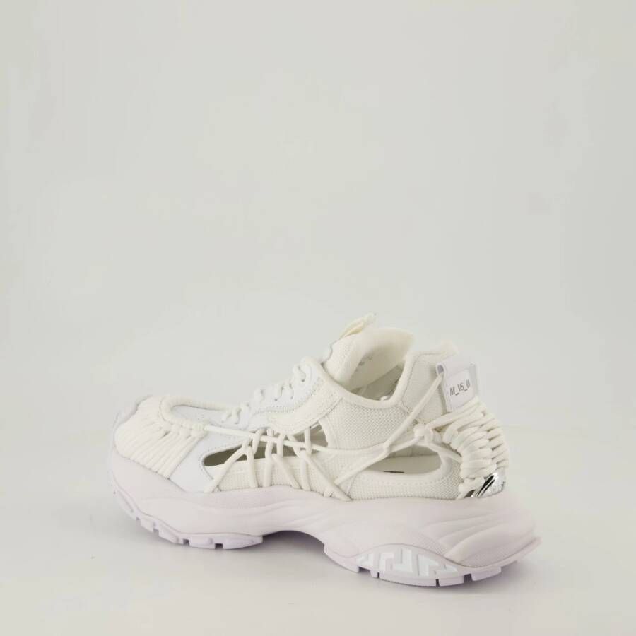 Versace Witte Leren Mand Schoenen Lente-Zomer 2025 White Dames