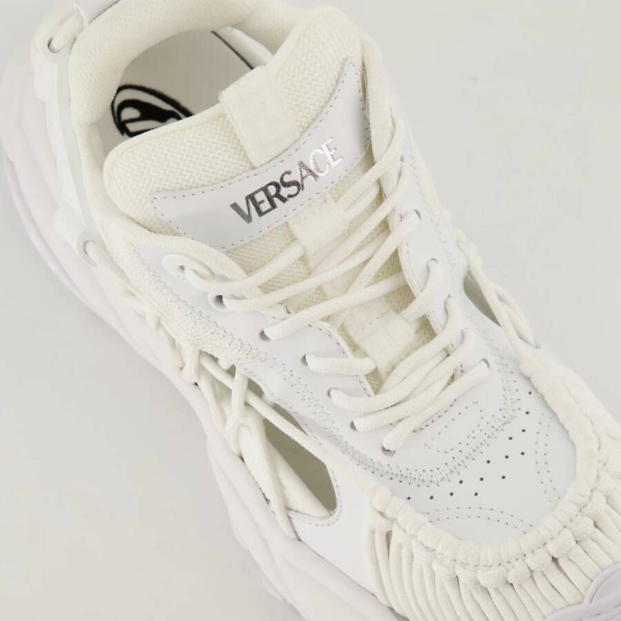 Versace Witte Leren Mand Schoenen Lente-Zomer 2025 White Dames