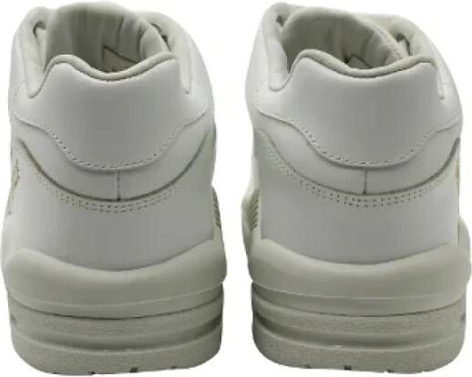 Versace Witte Leren Panel Sneakers Wit Dames