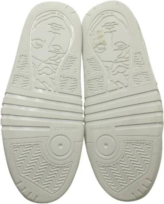 Versace Witte Leren Panel Sneakers Wit Dames
