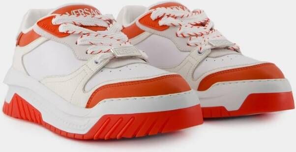 Versace Witte Leren Sneakers Odissea Multicolor Heren