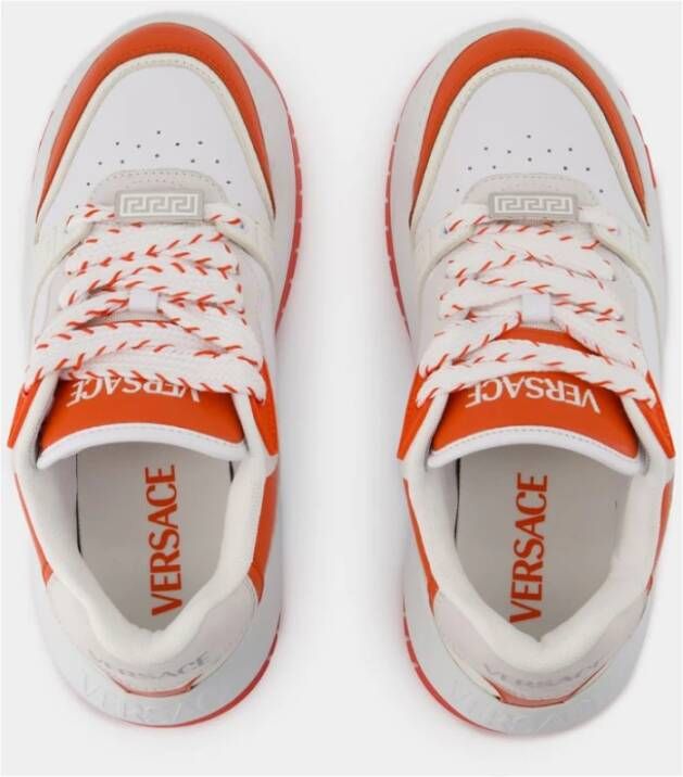 Versace Witte Leren Sneakers Odissea Multicolor Heren